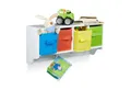 Produktbild: relaxdays Regal-Set Kinder Wandregal mit Kleiderhaken ALBUS