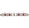 Produktbild: Deko Wandgarderobe Ski Design 5 Haken 107cm Skier Holz Winter Garderobe rot weiß