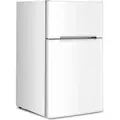 Produktbild: GOPLUS 90L Kühlschrank, Mini-Kühlschrank mit Gefrierschrank & einstellbarem Thermostat, Kühl-Gefrier-Kombination für Zuhause, Büro & Wohnung (... - Weiß
