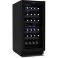 Produktbild: Klarstein - Vinovilla 30 Duo Weinkühlschrank 2 Zonen - 32 Flaschen, 5-18 °c, Led-touch, Leise 39 Db, Mattschwarz, Einbau, Weinklimaschrank Beleuchtet