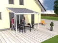 Produktbild: Terrassenüberdachung gutta Bausatz Doppelstegplatten transparent 306 x 306 cm weiß