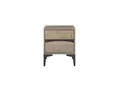 Produktbild: SoBuy Nachttisch mit 2 Schubladen Holzfarbe 39,8x39,8x47cm Industriell