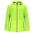Produktbild: Blue Wave Funktionsjacke Fabienne Damen Regenjacke - Wander- & Fahrradjacke inklusive Packsack Wasserdicht, Winddicht, Atmungsaktiv, Verschweißte Nähte, Mesh-Futter gelb 44