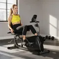 Produktbild: SPORTNOW Liegeergometer für Zuhause mit 8 verstellbar Widerstandsstufen Metall