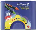 Produktbild: Pelikan Bastelfilz Wachsmalstifte 655/10 mit Schiebehülse wasservermalbar 10 Farben