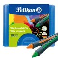 Produktbild: (0,70€/Stück) Pelikan Wachsmaler mit Schiebehülse 10er Packung in Kunststoffbox