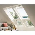 Produktbild: VELUX Elektro Klapp-Schwingfenster Kunststoff GPU  FK06 007021 Polyur.   THERMO    Alu  66x118 Uw-Wert: 1,3