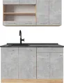 Produktbild: Single küche Vicco R-Line Beton/Goldkraft Eiche 140 cm , AP Anthrazit, Model 54054