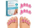Produktbild: Sanmedix Zehenspreizer für alle Zehen - Zehentrenner aus Silikon für Damen & Herren, 3 Paar / 6 Stück, Zehenstrecker Korrektur Set gegen Hallux Valgus, Ballenzehen uvm.