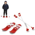 Produktbild: Snow Play Funny Carve 1st Step 42cm - aerodynamische Bauweise, Skistöcke 60 cm, sichere / verstellbare Befestigungsschlaufen Größen (23 - 28), Anti Rutsch Rillen