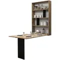 Produktbild: Mirjan24 Wandklapptisch, Eiche Wotan, Schwarz, Holzwerkstoff, Rechteckig,Rechteckig, 85x203x19 cm, Esszimmer, Tische