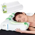 Produktbild: feela.® Orthopädisches Kopfkissen/Schlafkissen [3 Härtegrade] – Lindert Nacken- & Schulterschmerzen, Erhöht Schlafkomfort und Entlastet die Halswirbelsäule – Seitenschläferkissen 60x40 cm (Mittelfest)
