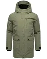 Produktbild: STONE HARBOUR Herren warme lange Winterjacke mit Teddyfleece gefütterter Kapuze und Brusttasche Netaan XX Dusty Olive Gr. 3XL