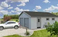 Produktbild: Palmako Nordic+ Gartenhaus/Garage Andre mit 2 Sektionaltoren - 44,7 m² - 160 mm