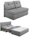 Produktbild: Schlafsofa 136 cm praktische Couch mit Funktion Bettkasten Gästebett in Hellgrau