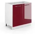 Produktbild: Vicco - Midischrank Fame-Line, Bordeaux Hochglanz, 80 x 81.6 cm mit Regal, ohne Arbeitsplatte
