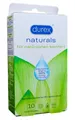Produktbild: Durex Naturals 10Stk Kondome mit Gleitmittel auf Basis natürlicher Inhaltsstoffe