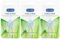 Produktbild: Durex Naturals 3 x 10Stk Kondome mit Gleitmittel natürlicher Inhaltsstoffe