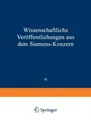 Produktbild: Wissenschaftliche Veröffentlichungen aus dem Siemens-Konzern Elisabeth Baumann
