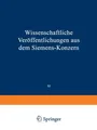 Produktbild: Wissenschaftliche Veröffentlichungen aus dem Siemens-Konzern Baumann (u. a.)