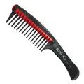 Produktbild: Hercules Sägemann Roll-Ka Durchziehkamm Schwarz/Rot (79400)