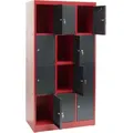Produktbild: Schließfachschrank Fächerschrank Wertfachschrank 12 Fach Rot/anthra 88x50x180cm