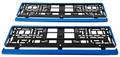 Produktbild: KHK 46-Line 07 Kennzeichenhalter BLAU HP für Kurze Kennzeichen 46cm (2 Stück) inkl. Befestigungsschrauben und Dokumentenhülle