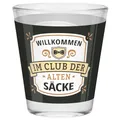 Produktbild: Robustes Sheepworld Schnapsglas mit lustigem Spruch Willkommen im Club