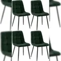 Produktbild: CLP 4er Set Esszimmerstuhl Tilde grün/Samt