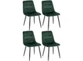 Produktbild: CLP 4er Set Esszimmerstuhl Tilde, Küchenstühle gepolstert mit gestepptem Bezug, Polsterstühle mit Metallgestell, bis 150 kg belastbar