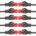 Produktbild: BIGtec 10 Stück - 0,75m LAN Kabel Netzwerkkabel Patchkabel Ethernet 2 x RJ45 Stecker High Speed schwarz kompatibel zu Cat.5 Cat.6 Cat.7 Cat.8 Switch Router Modem Patchpanel Access Point Patchfeld