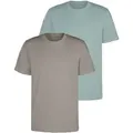 Produktbild: T-Shirt KANGAROOS, Herren, Gr. S (44/46), grün (stein, mint), Jersey, Obermaterial: 100% Baumwolle, unifarben, Basic, regular fit normal, Rundhals, abgesteppte Kante, Shirts T-Shirt, Freizeitshirt mit Kurzarm, Rundhals aus reine Baumwolle