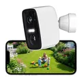 Produktbild: Rollei Überwachungskamera Wireless Security Cam 2K V2 Kabellose Kamera Überwachung Aussen Bewegungs und Körpererkennung Zwei Wege Audio IP65 Wetterfest Überwachungskamera-Kamera-Überwachung-Aussen