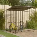 Produktbild: Fahrradschuppen 190x190x222cm Stahl Schwarz Fahrrad Unterstand Garten vidaXL