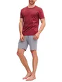 Produktbild: CALIDA Cotton Special Kurz-Pyjama, Schlafanzug Herren, aus 100% Baumwolle Garnet 46-48
