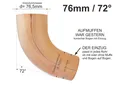 Produktbild: Kupfer Fallrohrbogen mit Einzug d= 76mm x 72° Fallrohr Bogen