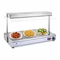 Produktbild: Royal Catering RCHP-100H Warmhalteplatte 1.550 W Arbeitsfläche 100 x 50 cm Edelstahl 3 Halogenlampen Bain Marie Speisenwärmer Suppenstation Wärmetheke Bain-Marie