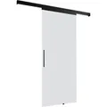 Produktbild: inova Glasschiebetür Vollflächig Satiniert 900 x 2035 mm Komplettset Schwarz mit Stabgriff inkl. 2Seitiger Softclose