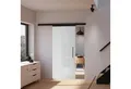 Produktbild: inova wohnen Glasschiebetür Milchglas 90 x 203,5 cm, Komplett Set Schienensystem schwarz Softclose