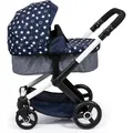 Produktbild: Bayer Design 17015AA Combi Poppenwagen Xeo, tas, blauw, sterren (17015AA)