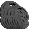 Produktbild: Hop-Sport 60 kg Gusseisen Hantelscheiben 30mm - Guss Gewichte Hantel Sets zur Auswahl - 30/31 mm Bohrung (2x10kg + 4x5kg + 4x2.5kg + 8x1.25kg)