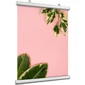 Produktbild: Posterklemmschiene (1 Paar), 2 Aufhänger, Aluminium, silber eloxiert, 900 mm