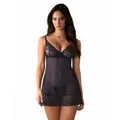 Produktbild: Obsessive Damen Nightly Blue Negligé-Set Blau XS/S