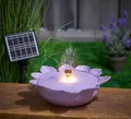 Produktbild: Solar Springbrunnen Gartenbrunnen  32cm Wasserfontäne mit LED Beleuchtung Wasserspiel Außenbereich