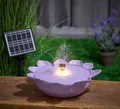 Produktbild: Northpoint Solar Springbrunnen Gartenbrunnen Wasserfontäne mit LED Beleuchtung Wasserspiel für Außenbereich Energieeffizient Umweltfreundlich Dekoration (Flieder)