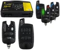 Produktbild: MIKADO Total Fishing Bissanzeiger SET TERRITORY TX 3+1 Bissanzeiger mit Funkbox und Koffer - Karpfen, (5-St), 3 verschieden leuchtende Farben