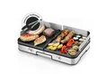 Produktbild: Lebenlang Tischgrill 2400W Elektrogrill inkl. Grillzange & Spritzschutz, 2400,00 W, 2 wendbare Grillplatten glatt/gerippt,2 Temperaturregler, In-&Outdoor