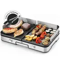 Produktbild: Elektrogrill Tischgrill elektrisch  Inkl. Grillzange & Spritzschutz I 2400W F...