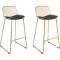 Produktbild: Set mit 2 Barstühlen PENSACOLA Metall Gold