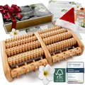 Produktbild: HELDSON® Fußmassageroller Holz - FSC®100% - Fußmassagegerät - Massage Roller für Fußmassage - Foot Massager - Fussmassageroller - Fussmassagegerät - Massagegerät für Füße - Fersensporn